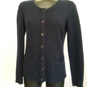 Ply Cashmere navy cashmere cardigan